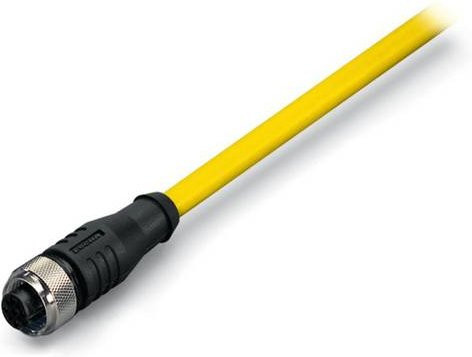 WAGO Sensor-Aktor-Datensteckverbinder 756-1501/060-050 konfektioniert M12 Buchse gerade gelb 5,00 m 5-polig - Bild 1