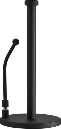 SOTECH Küchenrollenhalter aus Edelstahl in Schwarz mit Klemmbügel und rutschfestem Standfuß