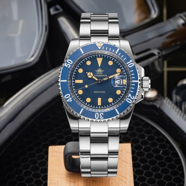 ADDIESDIVE Armbanduhr, Quarz, Edelstahl, 41 mm, Schwarz, Herren - Bild 1