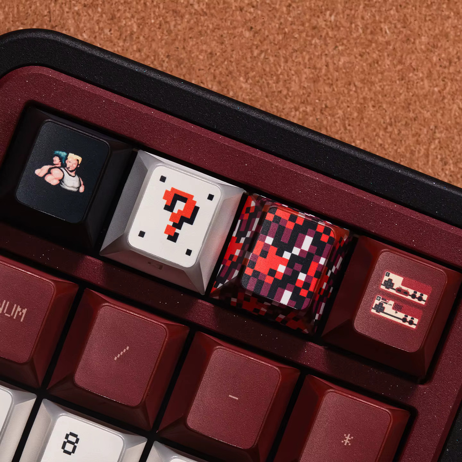 Venit Keys Japanische Retro-Tastenkappen im Cherry-Profil aus PBT mit seitlichem Aufdruck und transparentem Design für mechanische MX-Tastaturen - Bild 5