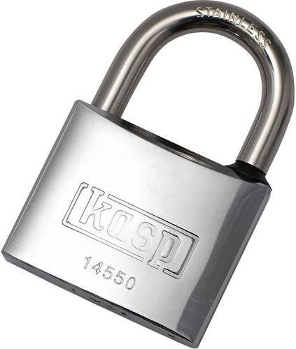 Kasp K14550D Vorhängeschloss aus Edelstahl in Silber, 50 mm - Bild 1
