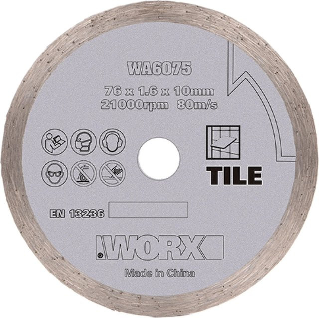 Worx Diamant-Trennscheibe WA6075 in Silber für Akku-Mini-Winkelschleifer - Bild 1