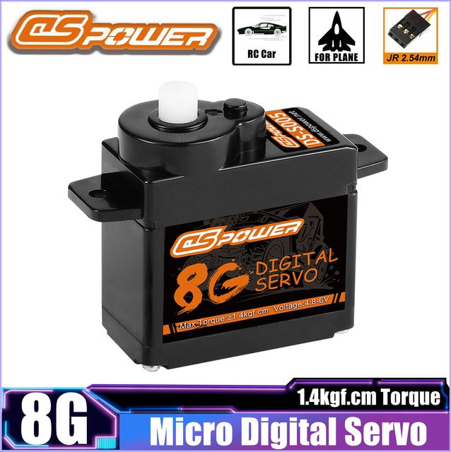DSPOWER Micro Digital Kunststoff Getriebe Servo, Schwarz - Bild 1