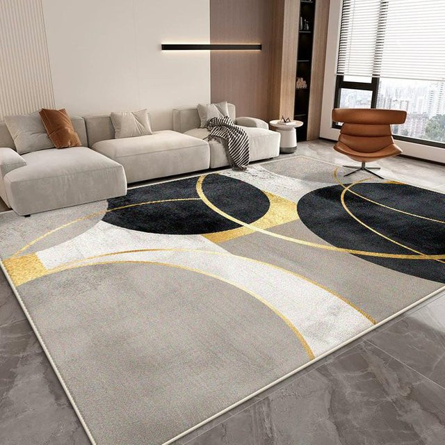 Karpetti Wohnzimmerteppich Nordisches Design Modern Waschbar und Rutschfest, Farbe: Grau, B/T: 140 x 200 cm - Bild 1
