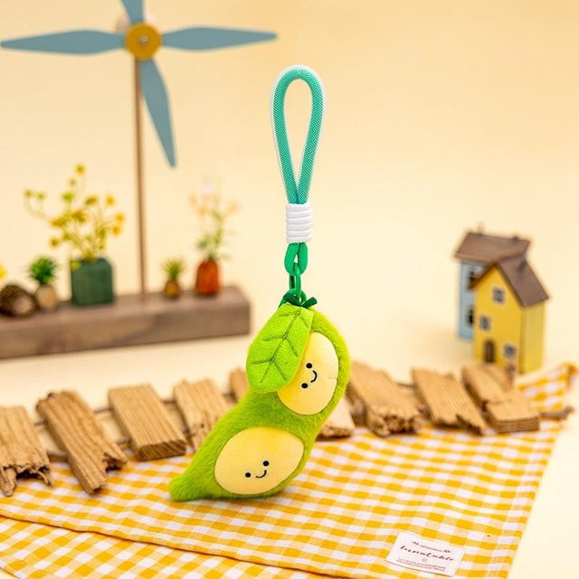 Yiran toy Kawaii Stofftier Nuss, Plüsch Anhänger, Grün, Bunt / Mehrfarbig - Bild 1