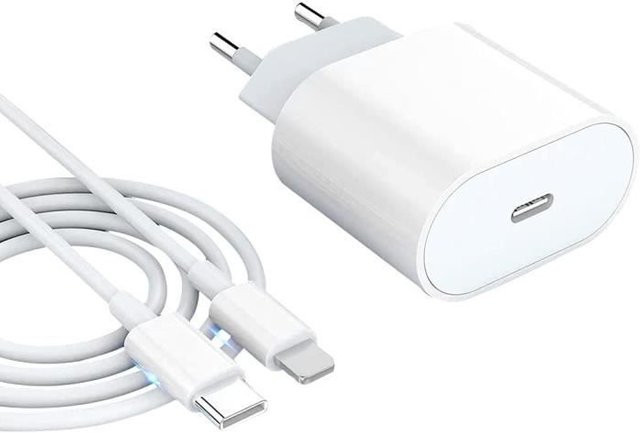 Techtrusty 20W USB-C Schnellladegerät mit 1m Kabel in Weiß - Bild 1