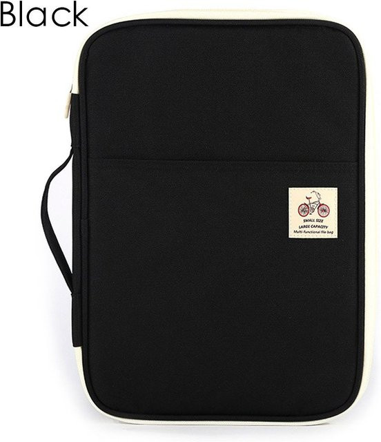 Ladies Luxury Bags A4 Reise Portfolio Konferenzmappe mit Reißverschluss in Schwarz - Bild 1