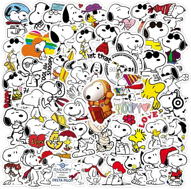 Bandai Snoopy Disney Aufkleber, 50-teiliges Set, bunt - Bild 1
