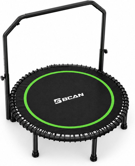 BCAN Rebounder-Trampolin für Erwachsene, 102 cm, mit Bungee-Seilen, verstellbarem Griff - Bild 1