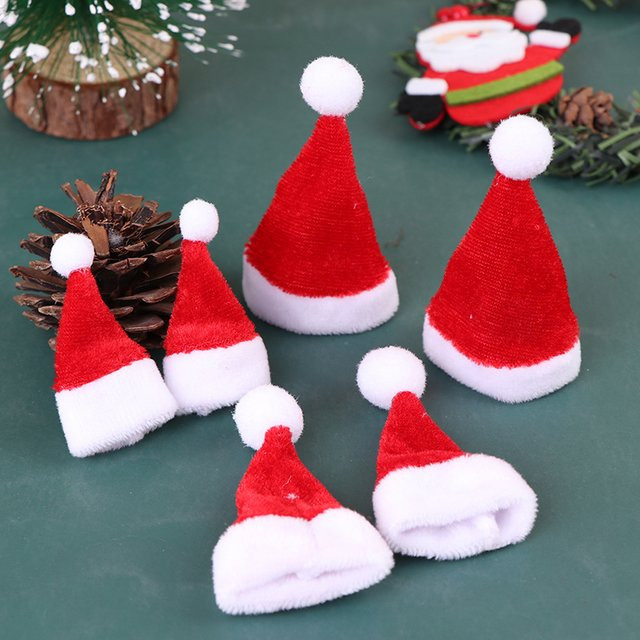 DIAPER&CORED Puppenhaus Miniatur Weihnachten Zubehör, 2-teiliges Set, Rot, Filz - Bild 1