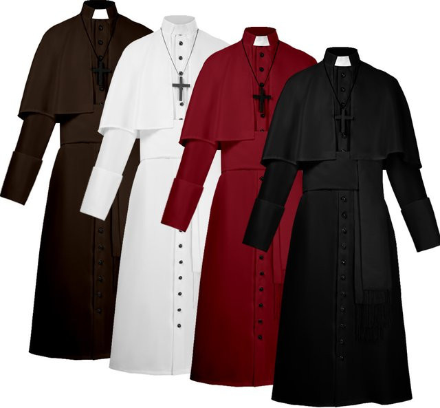 HHYRCOS Priester Cosplay Kostüm, Robe, Unisex, Textil - Bild 1