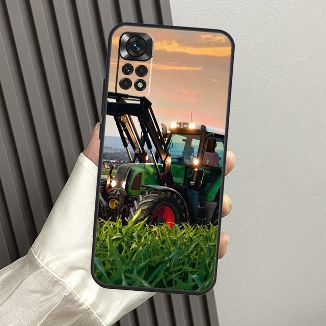 Xiaomi Handyhülle mit Bauernhof Fahrzeug Traktor Design für Redmi Note 13 14 15 Pro Plus und weitere Modelle, Multicolor - Bild 1