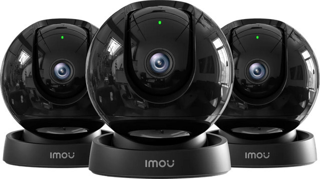 Imou Rex 3D 3K Wi-Fi Überwachungskamera 3er-Pack Schwarz - Bild 1