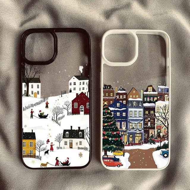Xiaomi Handyhülle mit Winter-Schneemotiv für Redmi 14C 13C 12C 4G sowie Redmi Note 14 13 12 11 9 Pro Plus 5G, Anti-Drop Schutzhülle, Multicolour - Bild 1