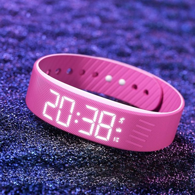 Tianongha Digitaluhr, Silikon, pink, adult - Bild 1