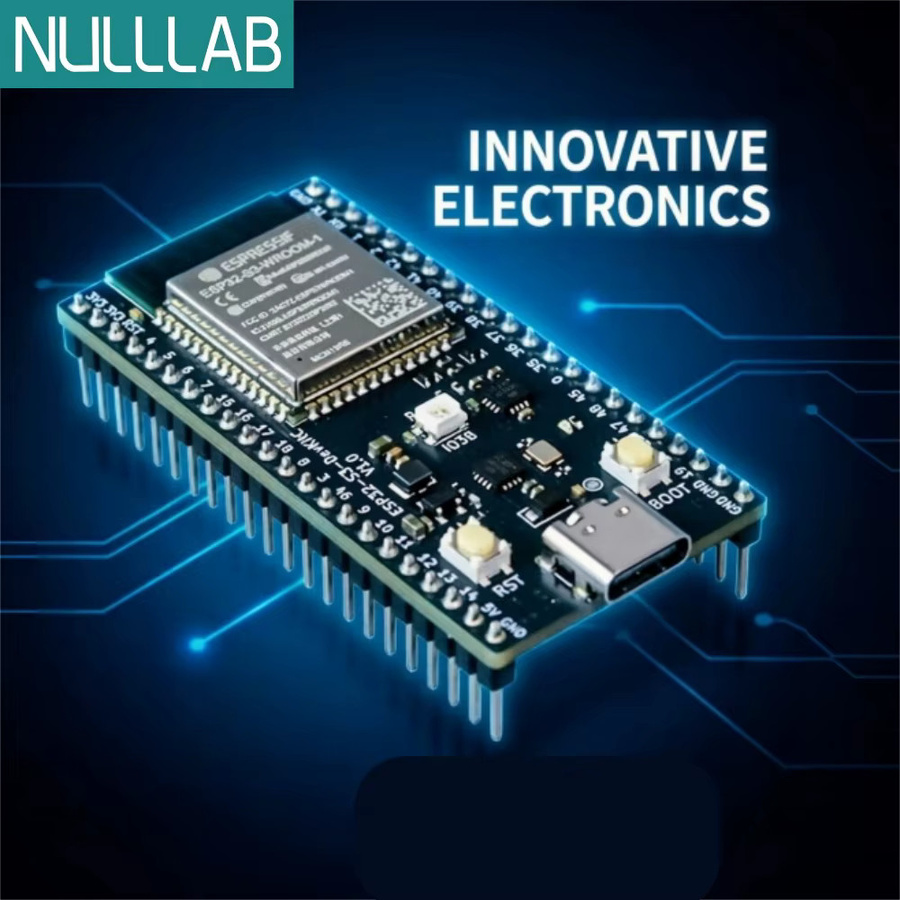 NullLab ESP32-S3 Entwicklungsboard mit WLAN und Bluetooth, USB-C Anschluss, Schwarz - Bild 4
