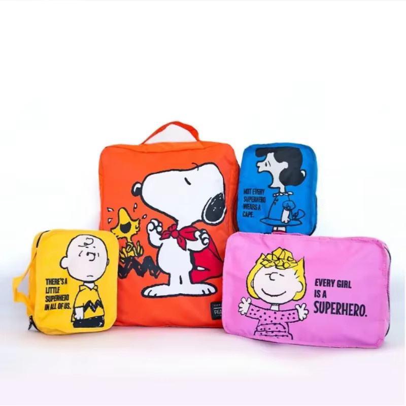 Bandai Snoopy Cartoon-Reisetasche, 4-teiliges Set, Organizer-Tasche - Bild 2
