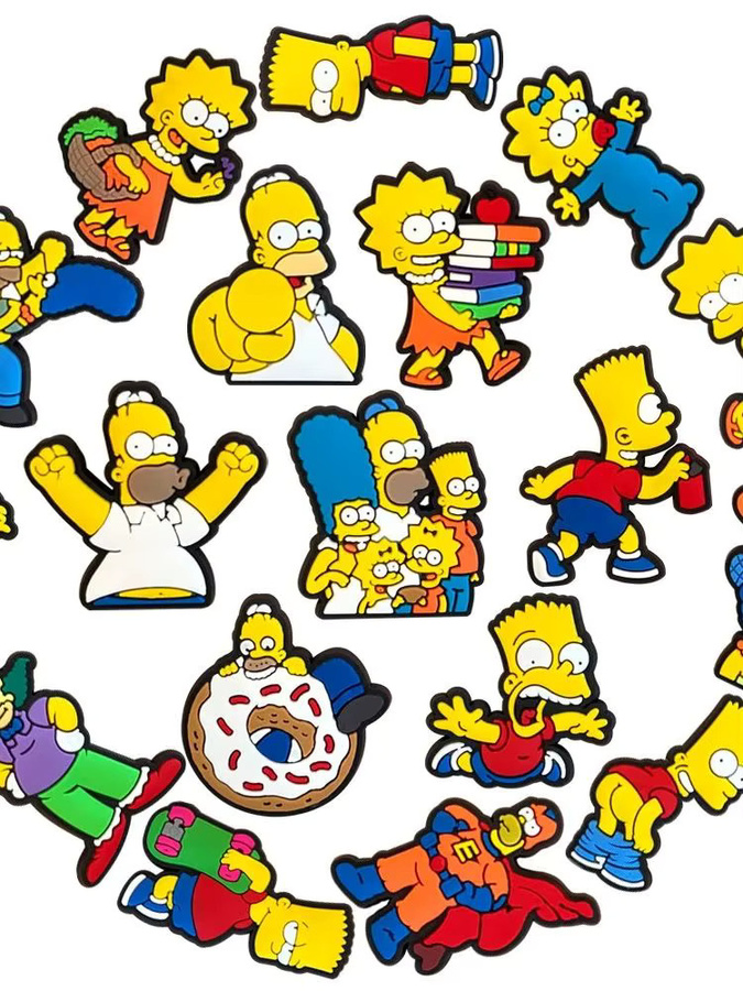 MINISO Charms The Simpsons, 18 Stück, PVC, für Crocs - Bild 5