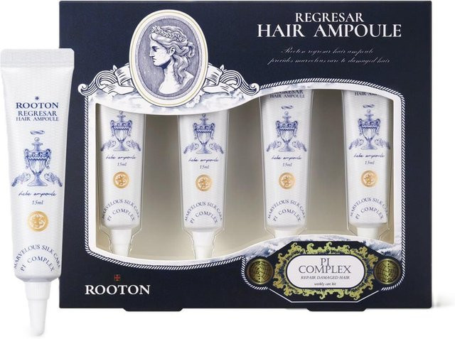 ROOTON Regresar Haarampulle Serum mit Proteinen, 4 x 15 ml, strapaziertes Haar - Bild 1