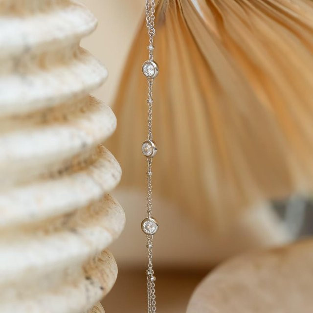 Handkette Jewelry And Kimono Accessories YULIN-004, Silber, Messing, Zirkonia, Damen, 17,5 cm - Bild 1