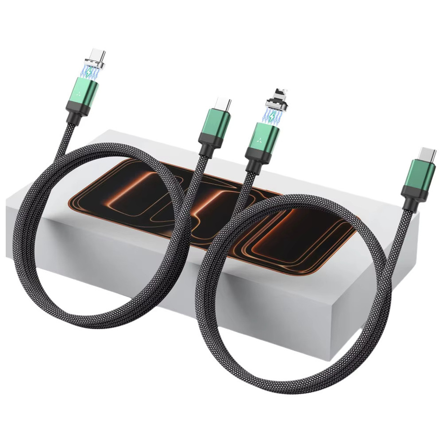 Magnpter Magnetisches USB-C zu USB-C Schnellladekabel und Lightning Datenkabel in Schwarz - Bild 6