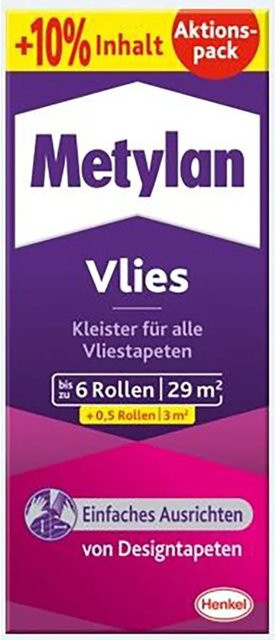 Metylan Vlies-Tapetenkleister in Pulverform, wasserbasiert, transparent, 200 g - Bild 1