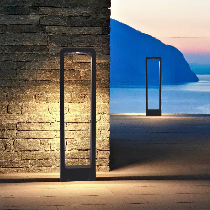 IISINUO LED-Gartenleuchte als moderne Aluminium-Pollerleuchte in Schwarz oder Weiß, IP65 wasserdicht, 7W Zylinder-Rasenlampe für den Außenbereich - Bild 2