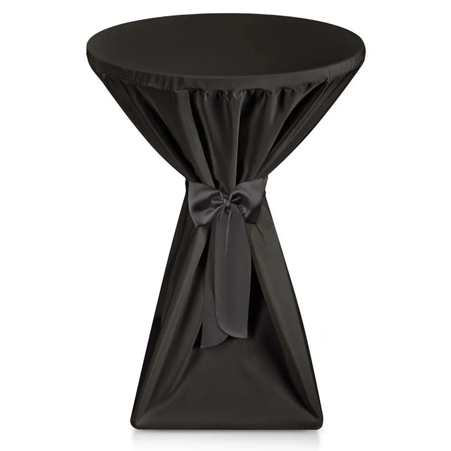 Beautissu Premium Stehtischhusse in Schwarz mit Durchmesser 70 cm - Bild 2