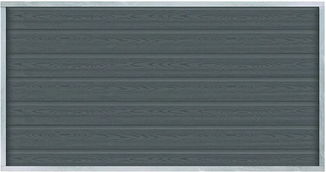 Plus Holz Vorgartenzaun Artura WPC Schiefergrau B: 180 cm, H: 95 cm - Bild 1