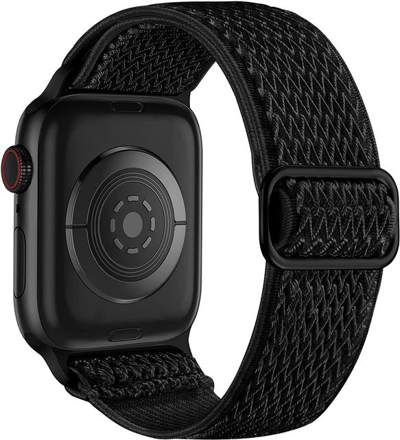 Apple Uhrenarmband, Nylon, Schwarz, Unisex - Bild 1