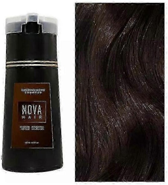 Nova Haarfarb-Shampoo, Dunkelbraun, 200 ml, Unisex - Bild 1