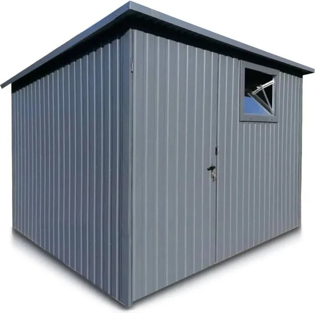 Liderstal Gerätehaus Premium Pultdach in Graphit, B/T: 300 x 300 cm - Bild 1