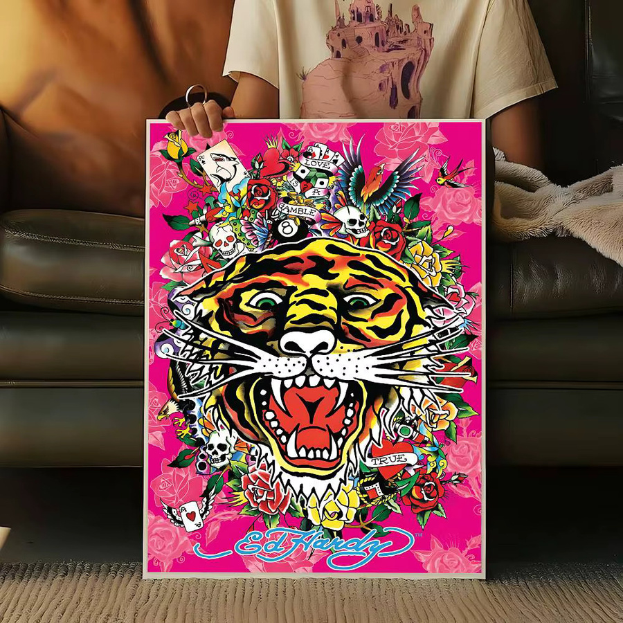 E-Ed H-Hardy DIY Sticky Poster Whitepaper Vintage Kunstwerk in Weiß - Bild 3
