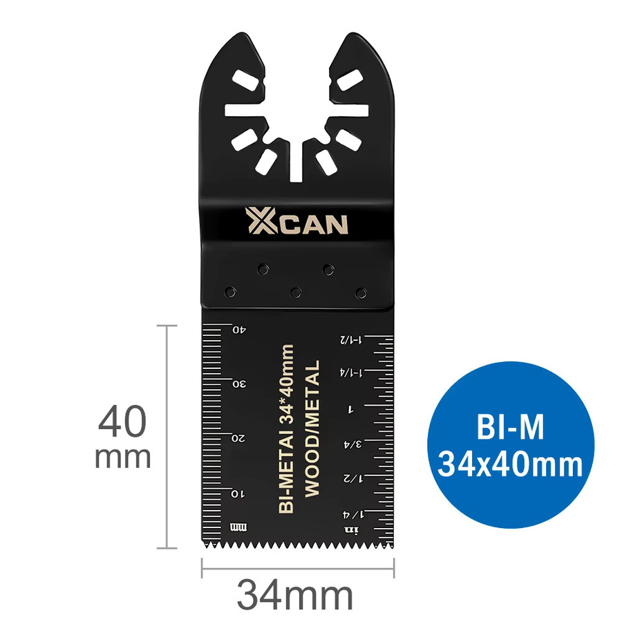 XCAN Oszillierende Sägeblätter mit Schnellspanner für Holz, Kunststoff und Metall, B: 40 mm, H: 34 mm - Bild 6