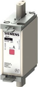 Siemens Indus.Sector NH-Sicherungseinsatz Größe 000, 80A, 500V AC / 250V DC, 3 Stück, rot-weiß-grau - Bild 1