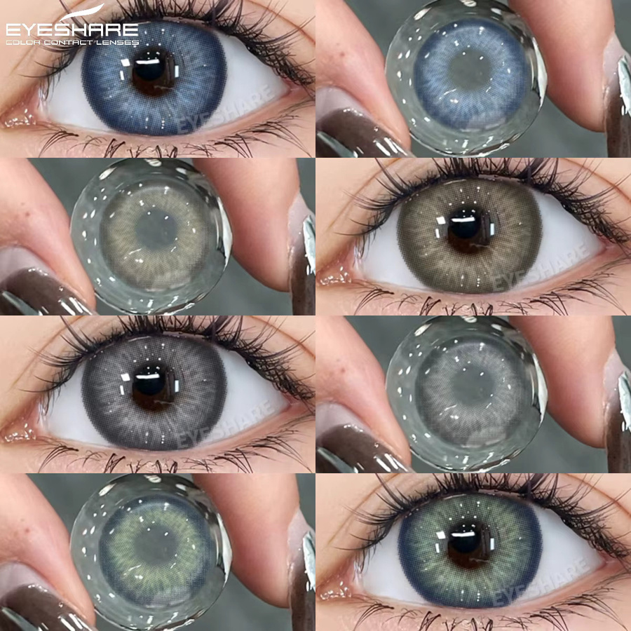 EYESHARE Kontaktlinsen, 2 Stück, blau und braun, 14,5 mm, weich, jährlich - Bild 3