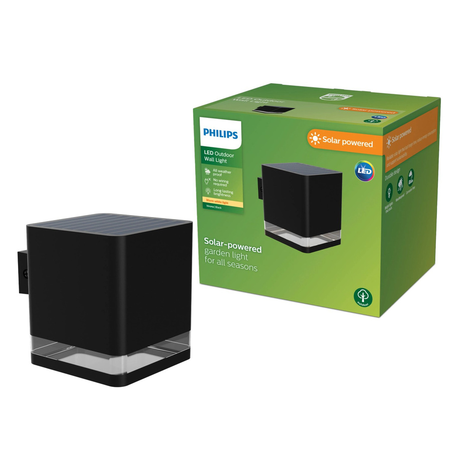 Philips Virona Solar LED Wandleuchte mit Bewegungssensor in Schwarz - Bild 2