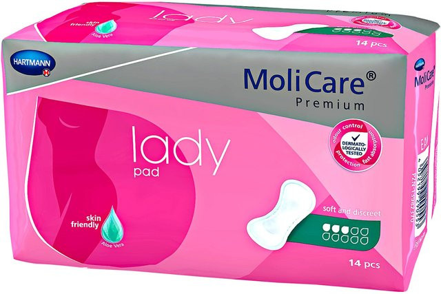 Molicare Inkontinenz Einlagen, Damen, Aloe Vera, 14 Stück - Bild 1