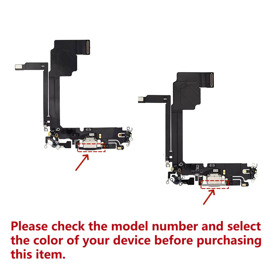 USB-C Dock Connector Ladeanschluss Flexkabel Ersatzteil für Apple iPhone 16 Pro Max in Schwarz, Weiß oder Sand - Bild 2
