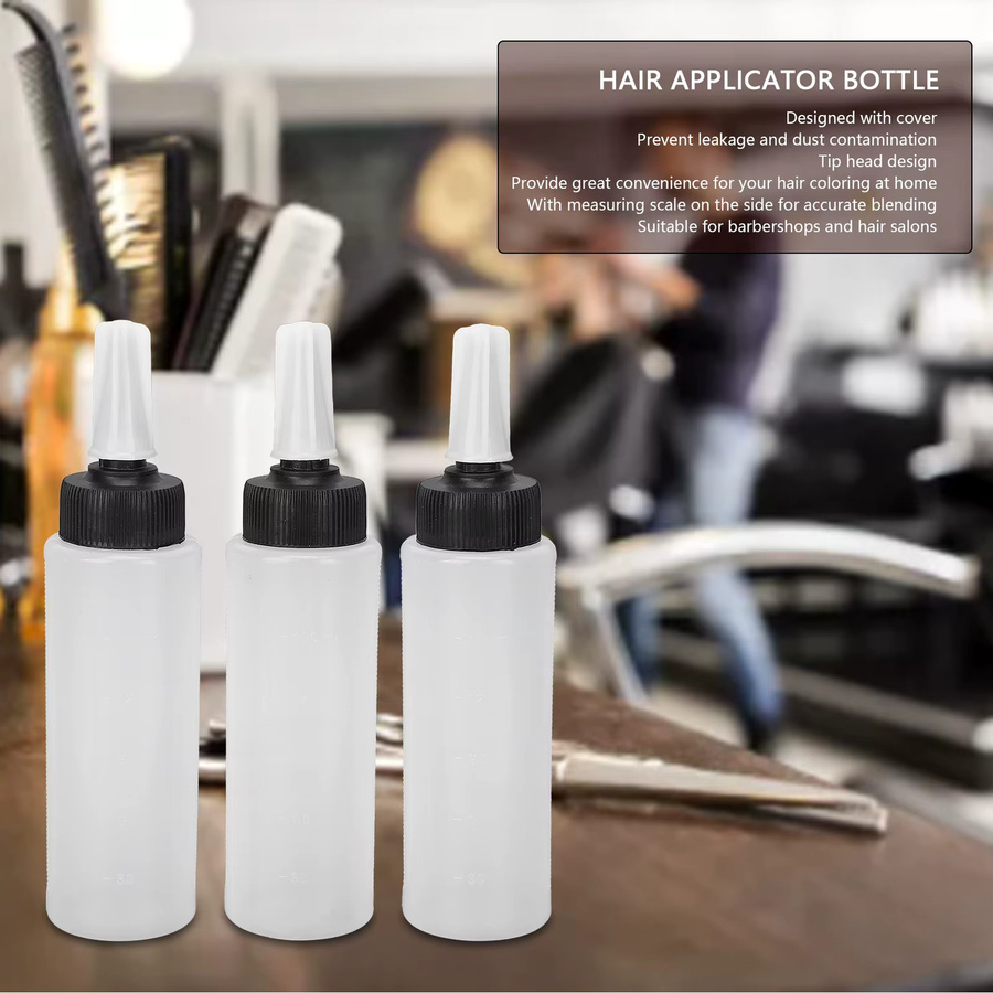 Haarfärbe-Applikatorflasche, 3 Stück, nachfüllbar - Bild 2
