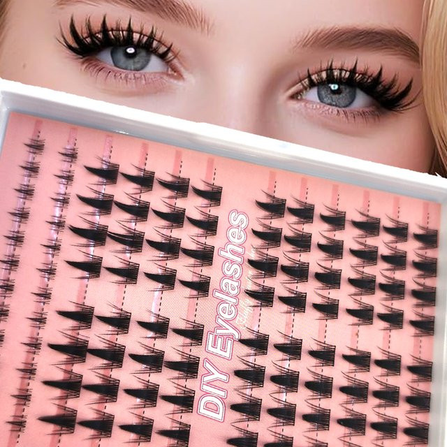 3D DIY Segment Falsche Wimpern Manga, Black, Unisex, Natürlich - Bild 1