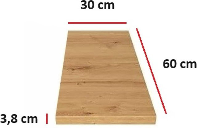 Küchenarbeitsplatte EKO STILO Eiche Artisan in Holzoptik, Breite: 60 cm, Tiefe: 30 cm, Höhe: 3,8 cm - Bild 1