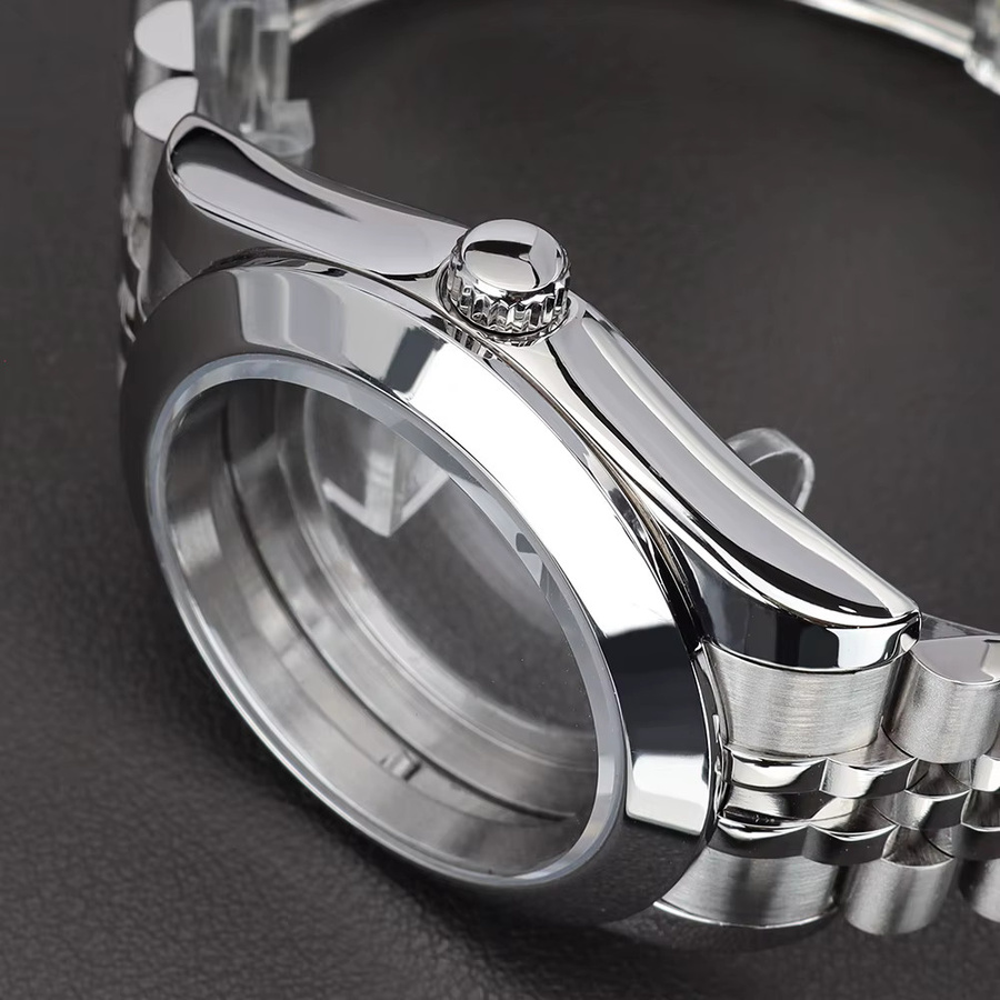 Uhrengehäuse Edelstahl, Saphirglas, 36mm/39mm, Silber - Bild 4