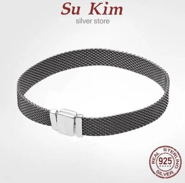 YIRAN Jewelry Armband, 925 Silber, Schwarz, Damen, 18cm - Bild 1