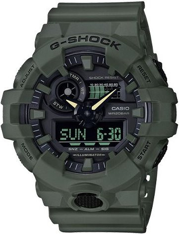Casio Digitaluhr, Quarz, Schwarz, Textil/NATO, Herren - Bild 1