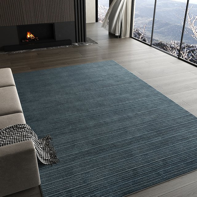 VIKAMA Teppich Pure Color Stripe in Beige, moderner Flatweave Bodenmatte für Wohnzimmer, Schlafzimmer oder Küche, rechteckig - Bild 1