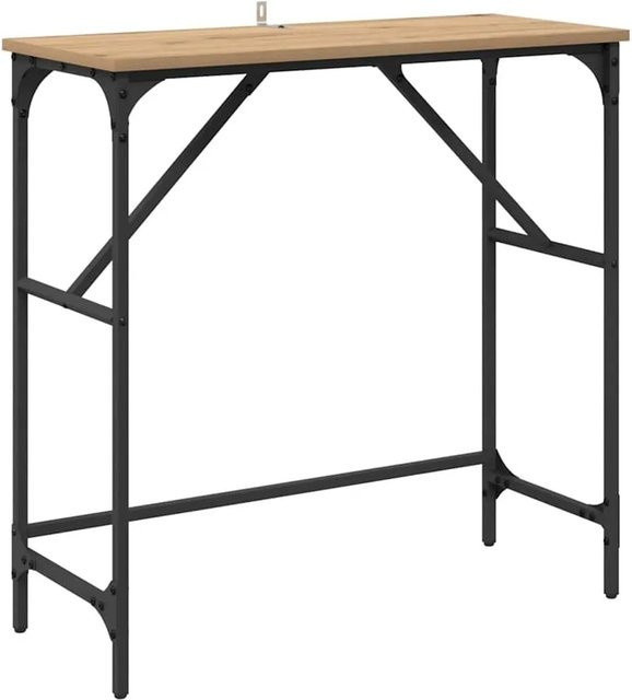 vidaXL Konsolentisch Artisan-Eiche in Braun, B/T/H: 75 x 32 x 75 cm - Bild 1