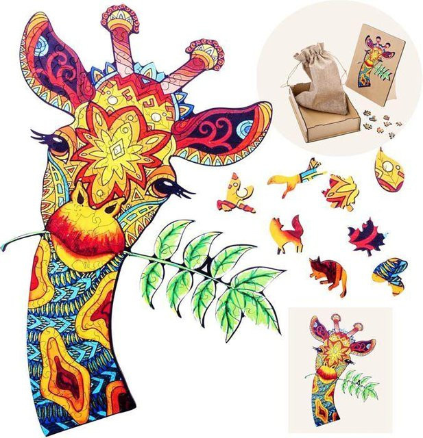 Matgames Holzpuzzle Tiere Giraffe 123-teiliges Set ab 12 Jahren - Bild 1