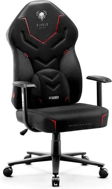 Diablo Chairs X-Gamer Gamingstuhl aus Stoff in Schwarz Dark Obsidian - Bild 1