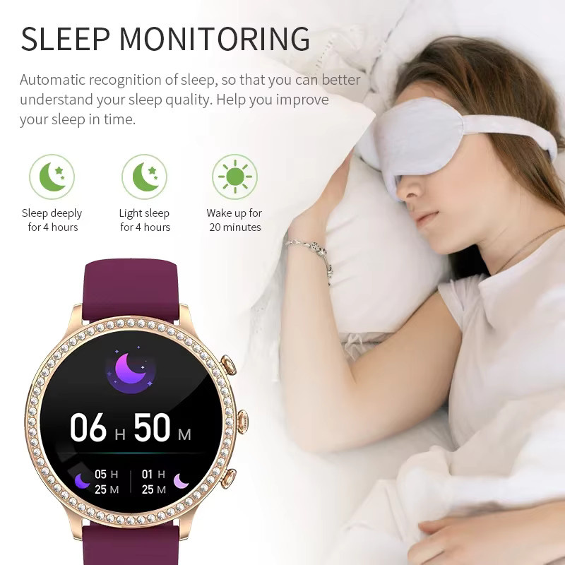 LIGE Smartwatch für Damen in Gold mit Bluetooth-Anruffunktion, Herzfrequenzmessung und wasserdichter Sport-Fitness-Funktion - Bild 3
